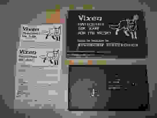 Vixen switchable 16k Ram for Commodore VIC-20