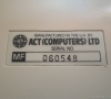 ACT Apricot F1e (external cover close-up)