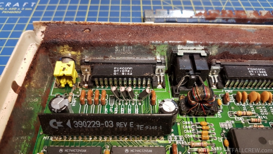 Commodore Amiga 500+ that has seen better days (Recovery Components)