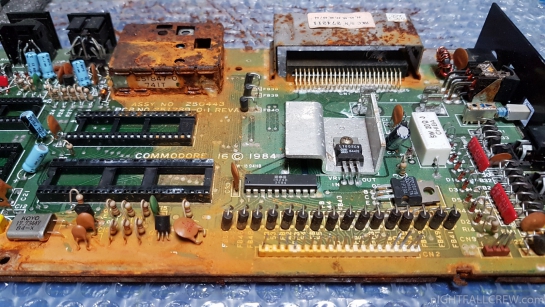 This Commodore 16 has seen better days