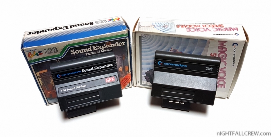 Commodore FM Sound Expander & Magic Voice Speech Module.