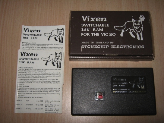 Vixen switchable 16k Ram for Commodore VIC-20