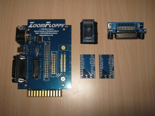 Retro Innovations Zoom Floppy & ROM-el and IEEE-488 connector.