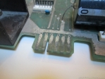 The condition of the motherboard before cleaning / repairing