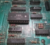 Commodore CBM 8296 (motherboard close-up)