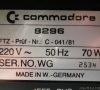 Commodore CBM 8296 (rear sticker close-up)