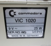 Commodore VIC-1020 (label)