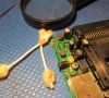 NEC PC-Engine LT (close-up capacitor leaking)