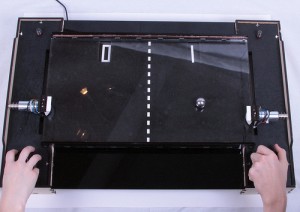 A playable game of Tabletop Pong